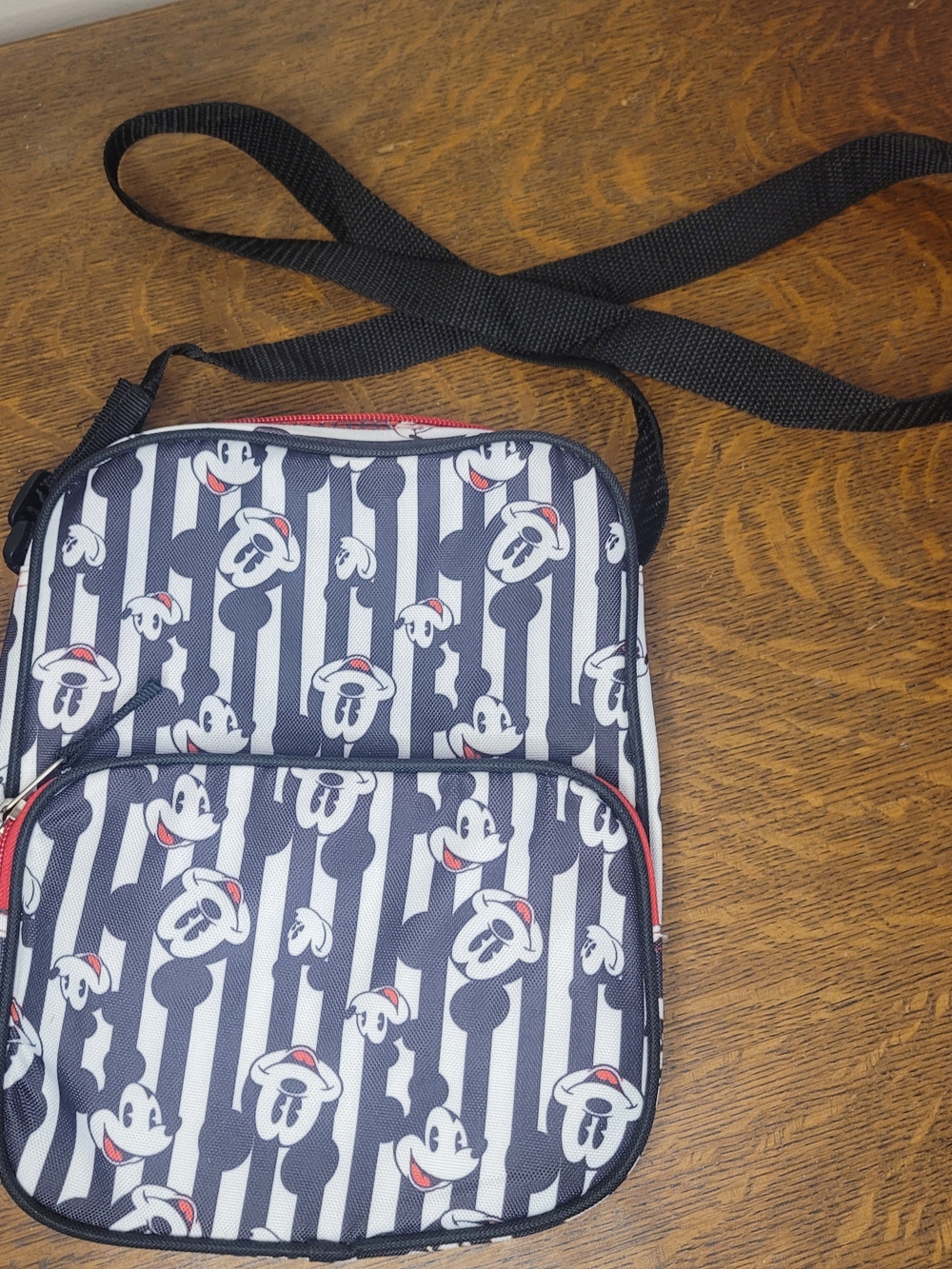 Disney Black, White & Red Mickey Mouse Crossbody Messenger Bag